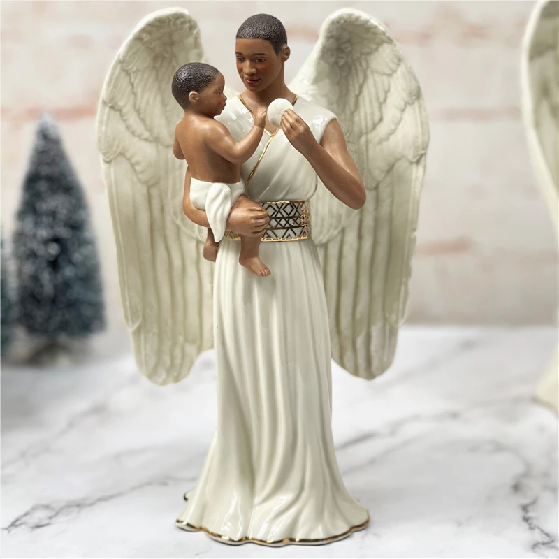 Lenox керамическая ручная роспись золотая калька ангел сквозь отец и сын