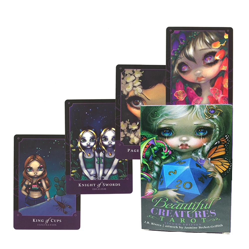 

Beautiful Tarot Cards Unique for Beginners with Guidebook Relationships Dialogue Board Game Guidance Divination Tarot DIVIN