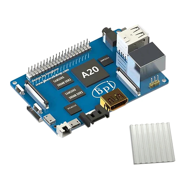 

For Banana Pi BPI M1+Development Board+Heat Sink 1GB DDR3 WIFI Dual Core Chip With Antenna For Android Ubuntu Linux