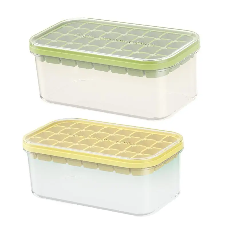 

Ice Cube Tray With Lid Silicone Ice Cube Mold With Ice Bin And Scoop Stackable Ice Cube Maker Mold For Freezer Cocktail Beer