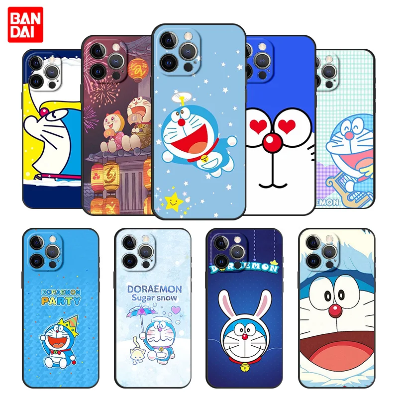 

Cover Case for Apple iPhone 11 13 12 SE Pro Max Mini 2020 12pro 11pro 13pro Bag Capa Armor Phone Soft Cute Doraemon Cartoon