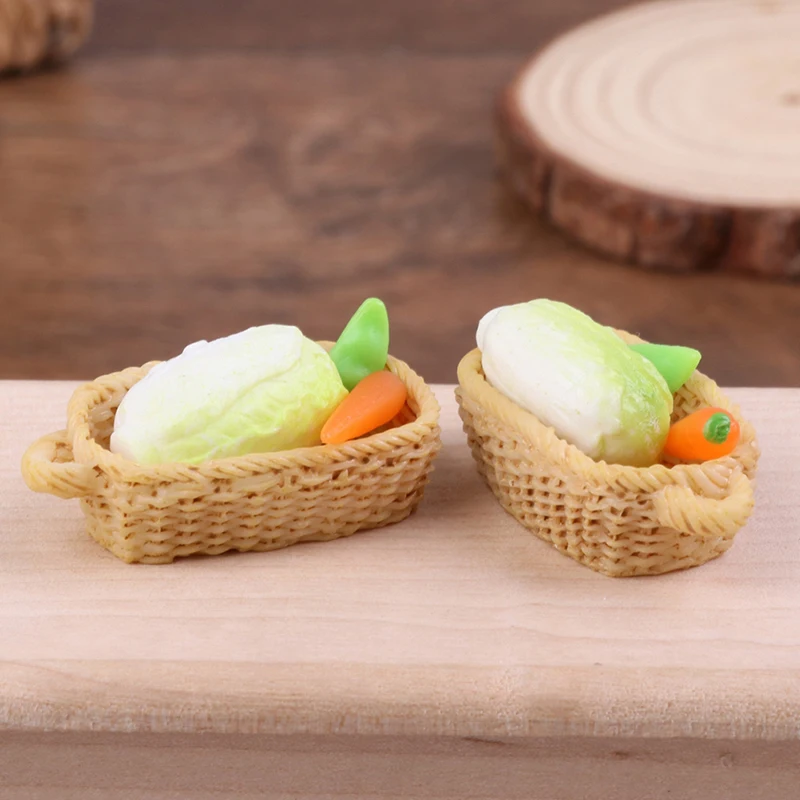 

Милая рамка для кукольного домика, корзина для хранения овощей и еды, куклы, миниатюрное украшение для кухни, ролевые игрушки, 1 комплект