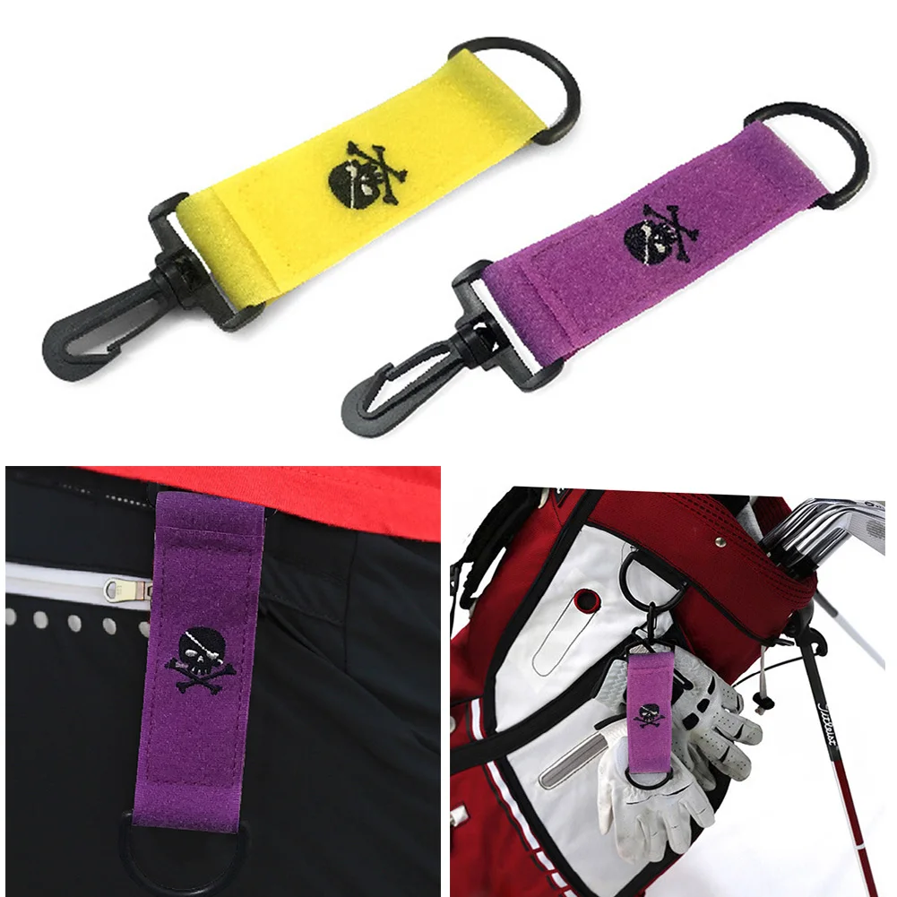 

Полотенце для чистки спортивных шаров с карабином Двусторонняя салфетка для протирания с рисунком черепа аксессуары для спорта на открыто...