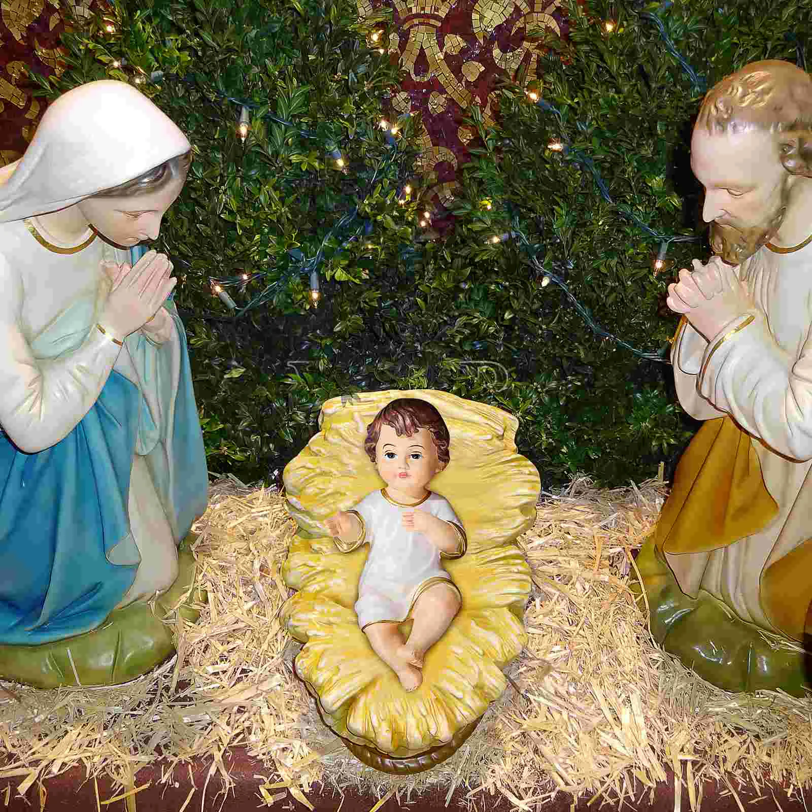 Религиозное украшение для Святого ребенка церковное Saint Baby деревянное из смолы