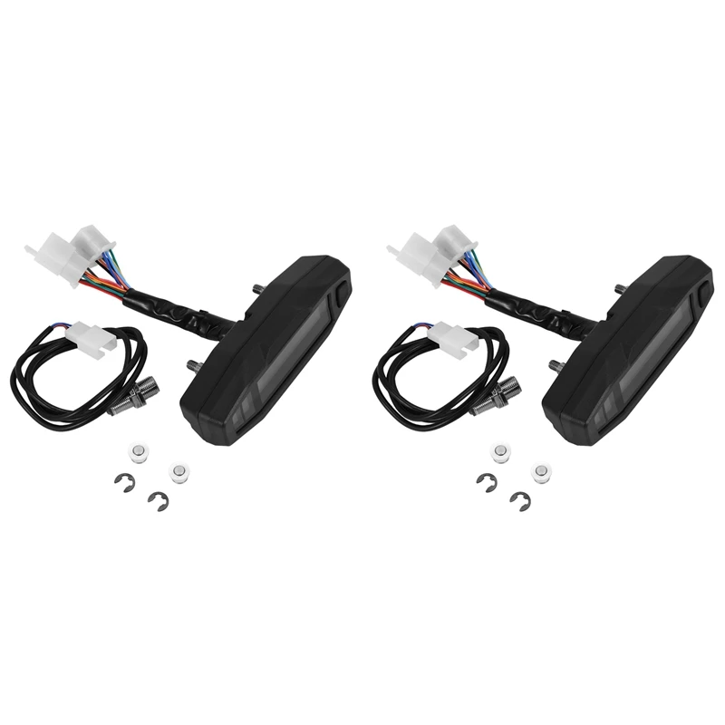 

2X Universal Motorcycle LCD Digital Speedometer Mini Motorcycle Meter Carburetor Meter Motorcycle Odometer With Sensor