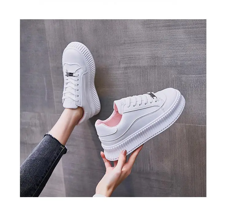 

PU leather women running shoes sports sport child girl Key height elderly sneakers moccasins brand light weight athletic