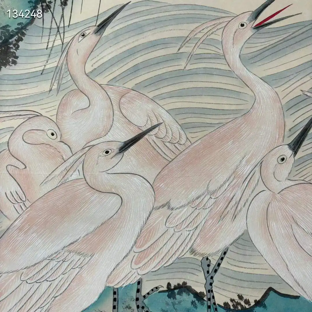 Ручная роспись цветов и птиц живопись прокрутки копия от Empress Dowager Ci Xi 80x200 см