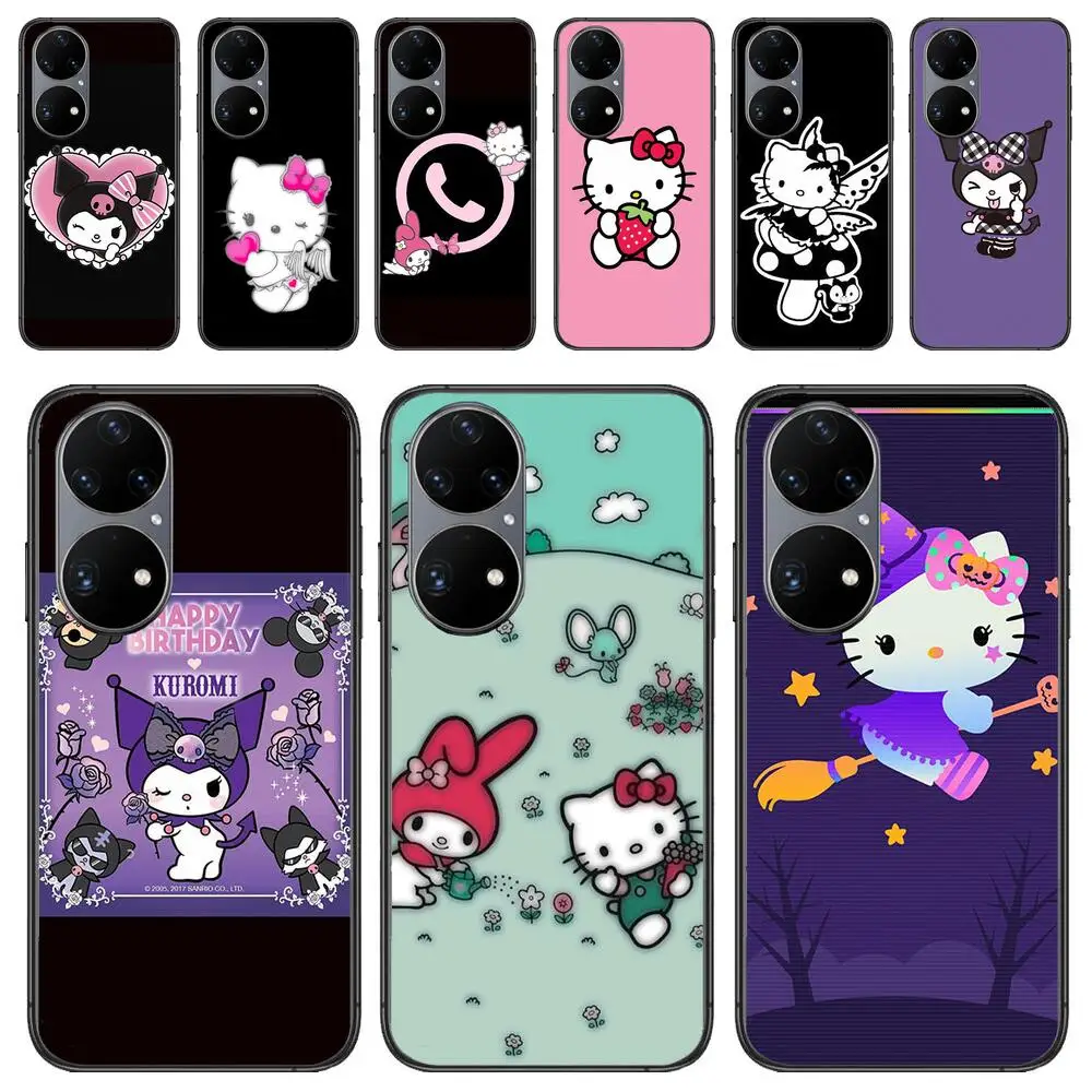 Kuromi Hello Kitty Phone case for Huawei P40 Pro lite 5g P30 P Smart Z 2019 P10 P20 P50 phone case cover soft