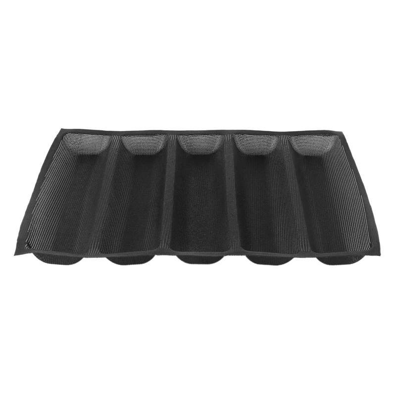 

6X Silicone Pan - Non-Stick Perforated Fench Bread Pan Forms , Hot Dog Molds , Baking Liners Mat Bread Mould