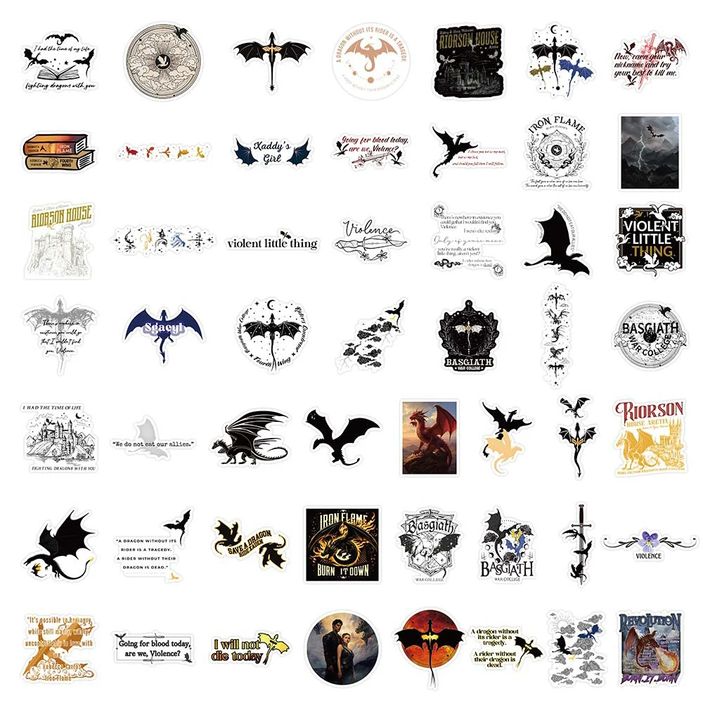 10/30/50 шт. Мультфильм Четвертое Крыло Роман Наклейки Крутые Граффити Украшения DIY