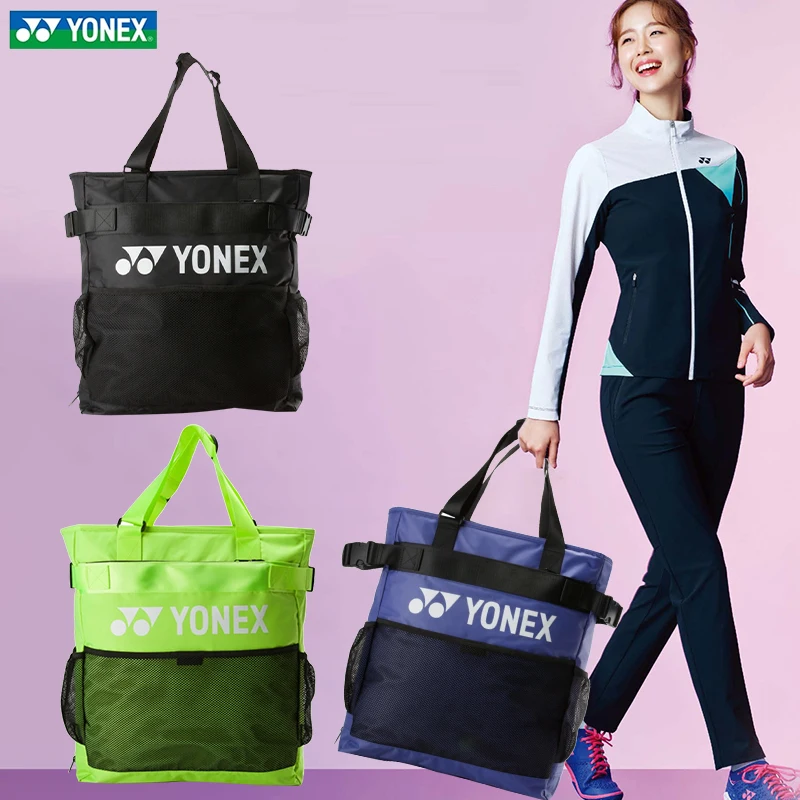 YONEX Portable 2 Pcs Badminton Bag BA222 Carry Shoulder Bag Men Women Racquet Sport Tote Bag Tennis Racket Bag with Mesh Pocket
