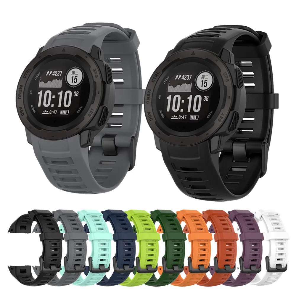 

Силиконовый ремешок для смарт-часов Garmin Instinct/2, сменный Браслет для смарт-часов Garmin Instinct, спортивные аксессуары
