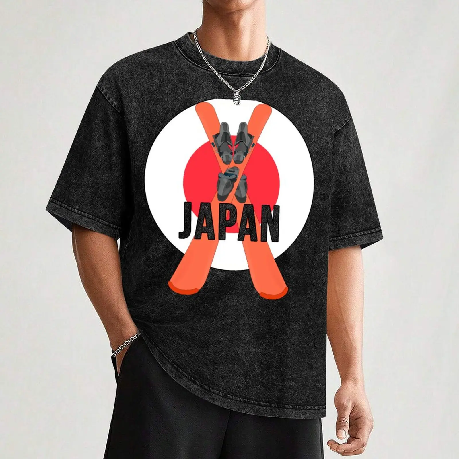 Cool Ski Flag of Japan футболка мужская голубая хлопок