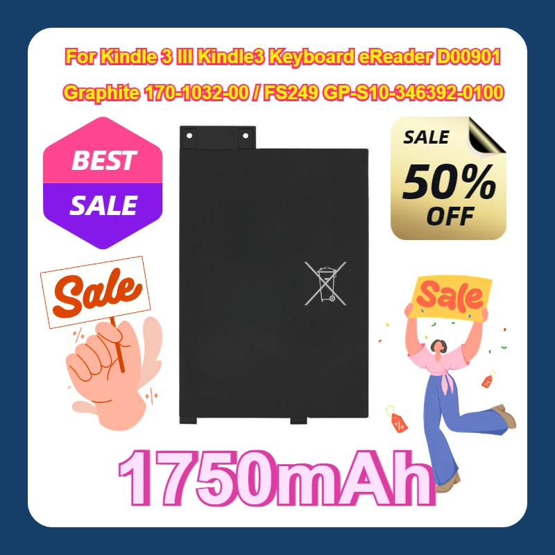 Для чтения клавиатуры Kindle 3 III D00901 Graphite 170-1032-00/FS249 GP-S10- 346392 -0100 Аккумулятор