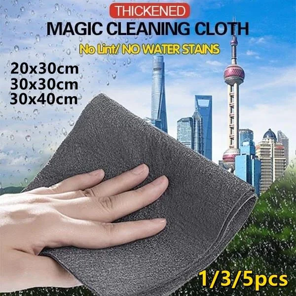 

1/3/5 шт. утолщенная Волшебная салфетка для чистки стекла микрофибры кухонная тарелка Высокоэффективная столовая посуда