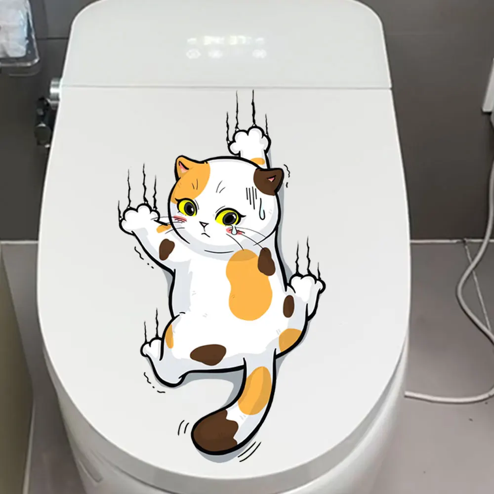 Веселая Крышка Для Унитаза С Изображением Кота Игрушка Скалолазания