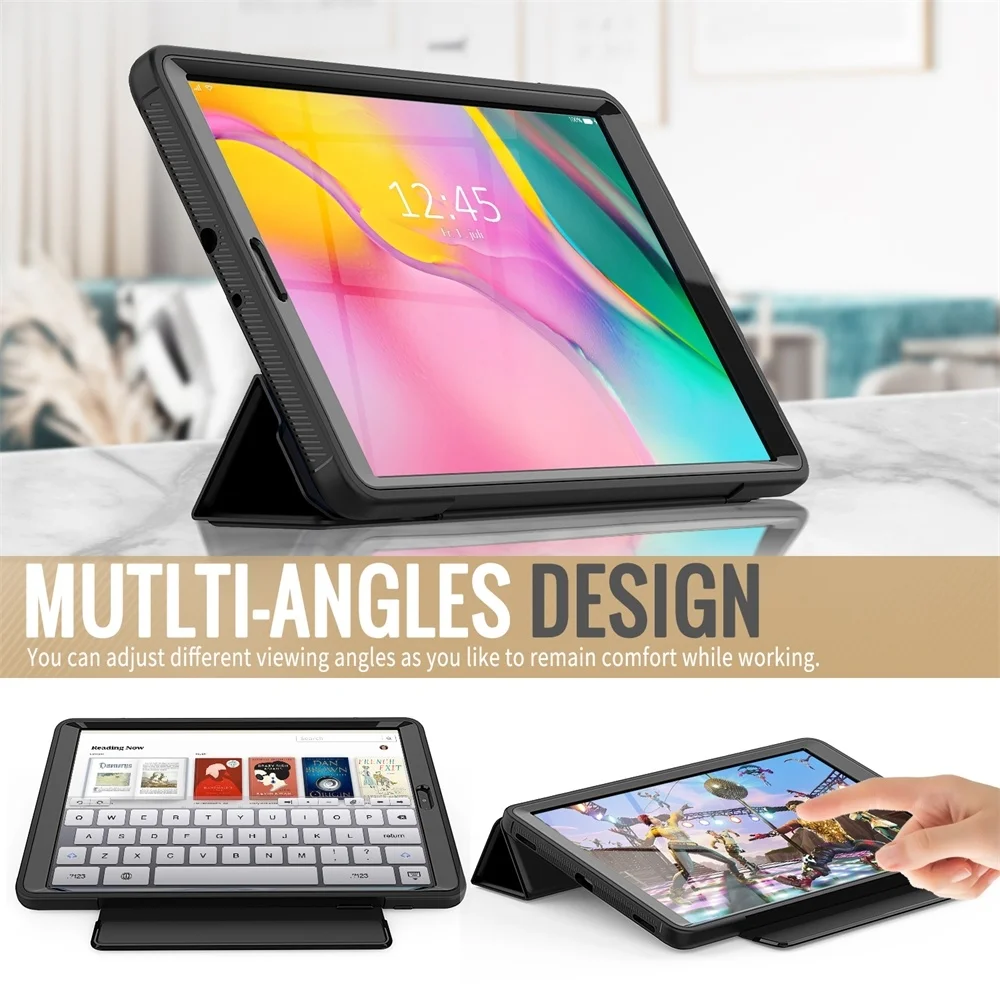

Чехол для Samsung Galaxy Tab A10.1 2019 510 515, умный чехол для планшета с карандашной пряжкой, кожаный чехол