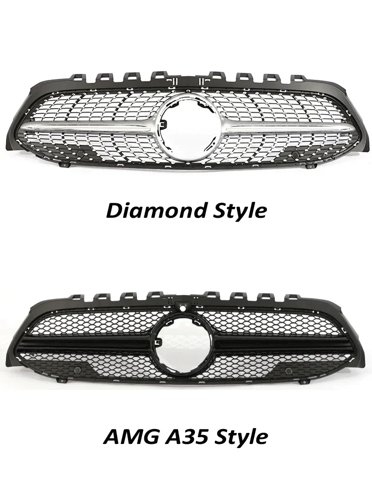 Передний бампер для Mercedes Benz A Class V177 W177 panamerica GT решетка 2019-2024 Diamond AMG A35 A45 Черная А200