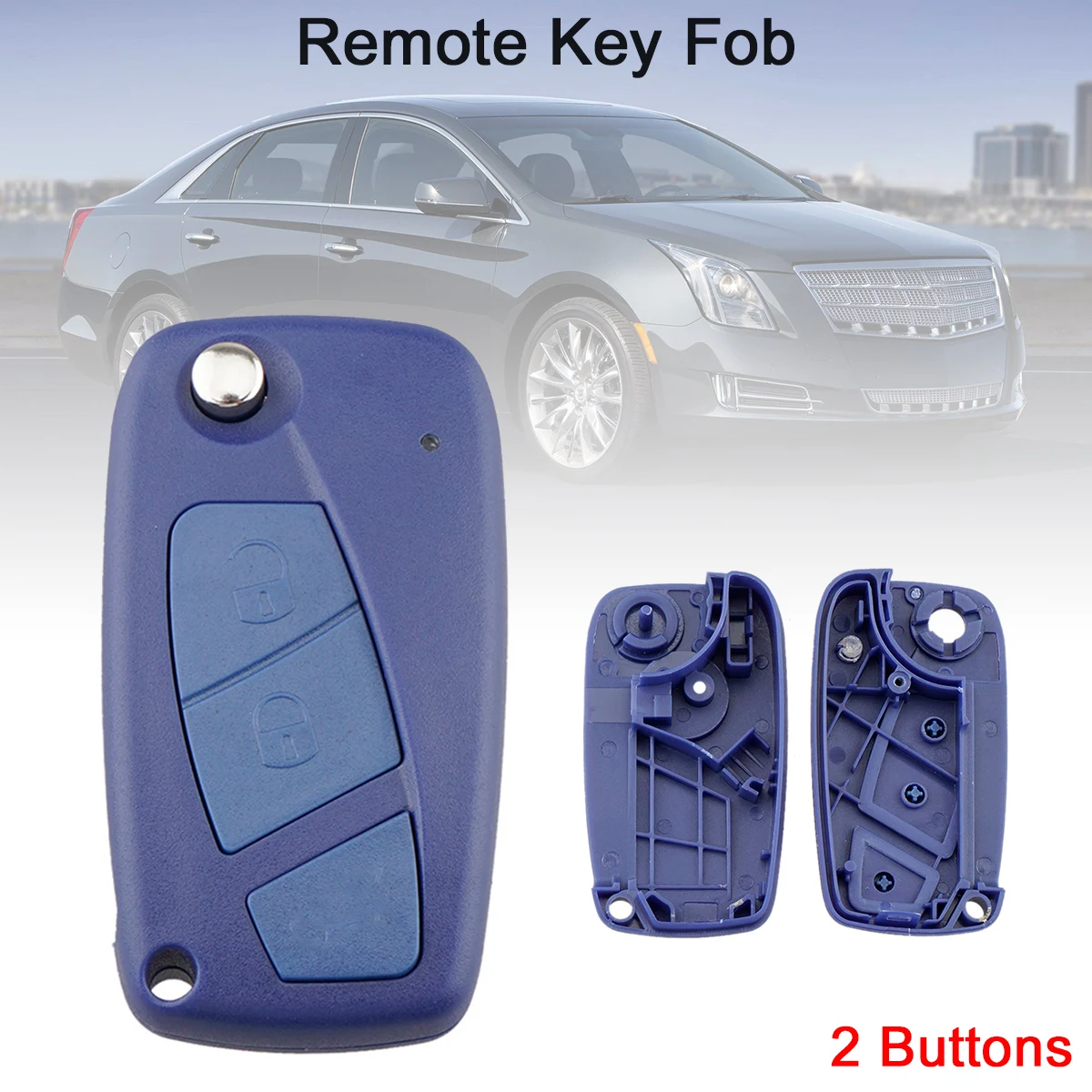

2 Buttons Car Key Fob Case Shell Replacement Flip Folding Remote Cover Fit for Fiat Punto Ducato Panda Idea Doblo Bravo