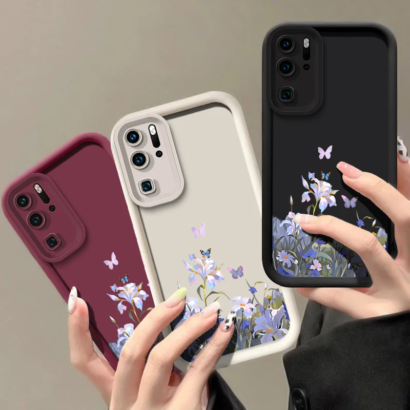Фото Противоударный чехол для телефона Infinix Hot 70 Edge 60 Pro Plus 40i 30i 10 20 Play Note 50 40 Pro с цветочным узором и бабочками №2