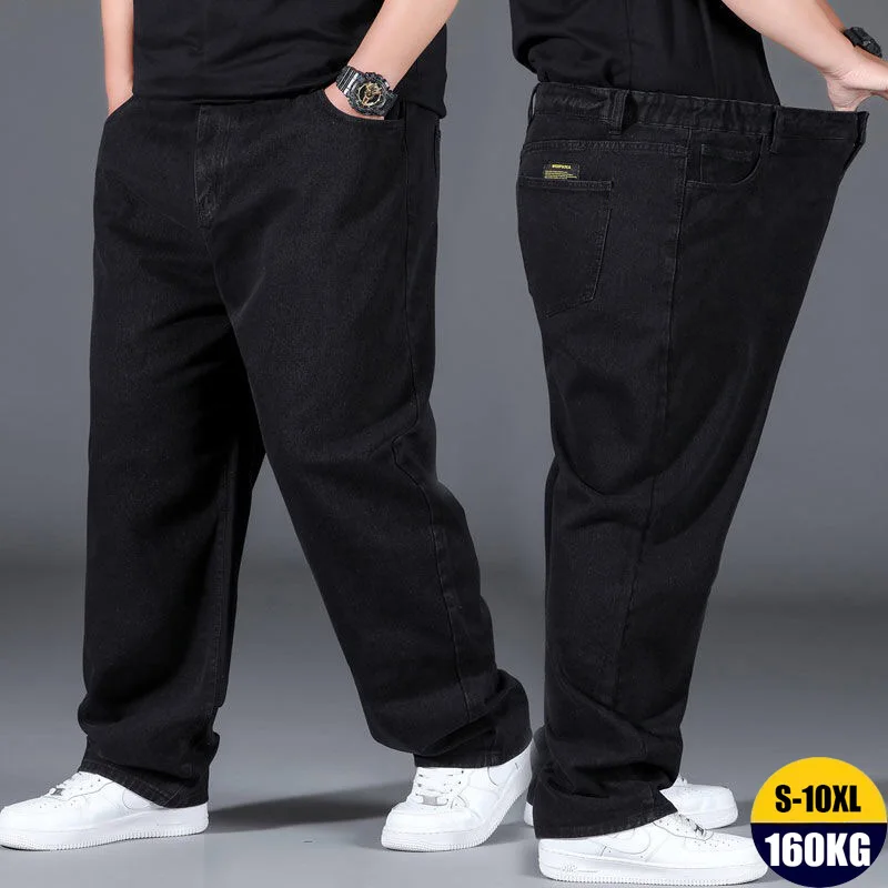 

Fashion Men Jeans 10XL Oversize Jeans Men Causal Cargo Pants Comfortable Cotton Daily Office Work Jeans Big Fat Loose Trousers
