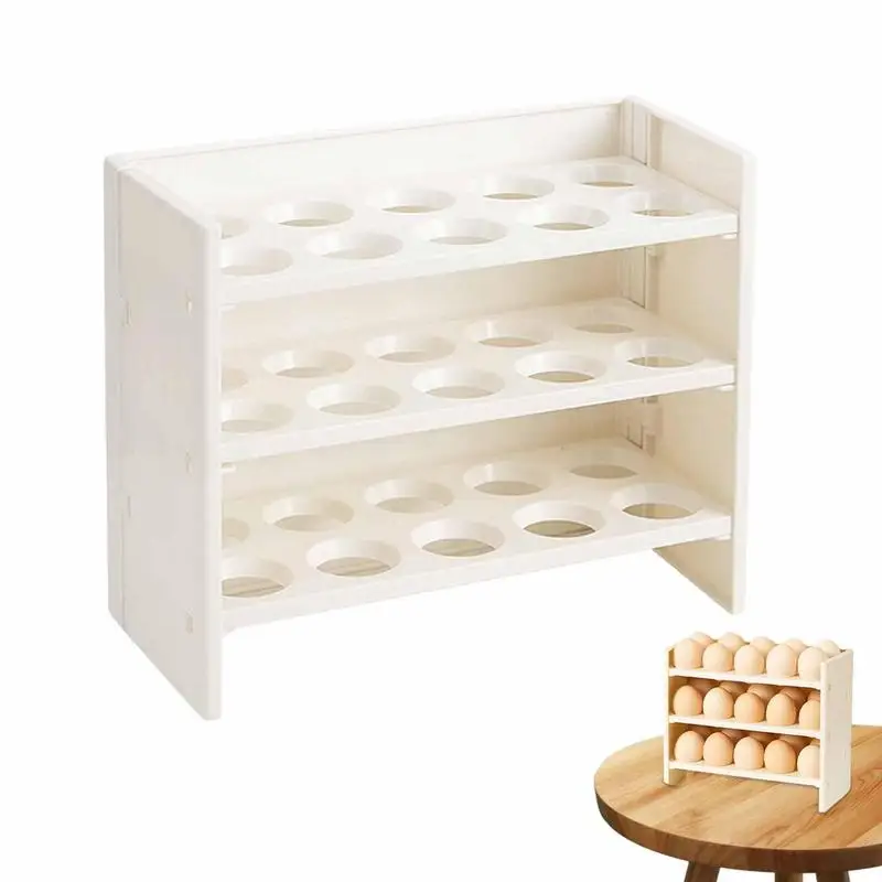 

Kitchen Egg Rack 3 Layer Fleps Egg Storage Box Egg Container Countertop Egg Organizer Egg Holding Container Egg Refrigerator Box