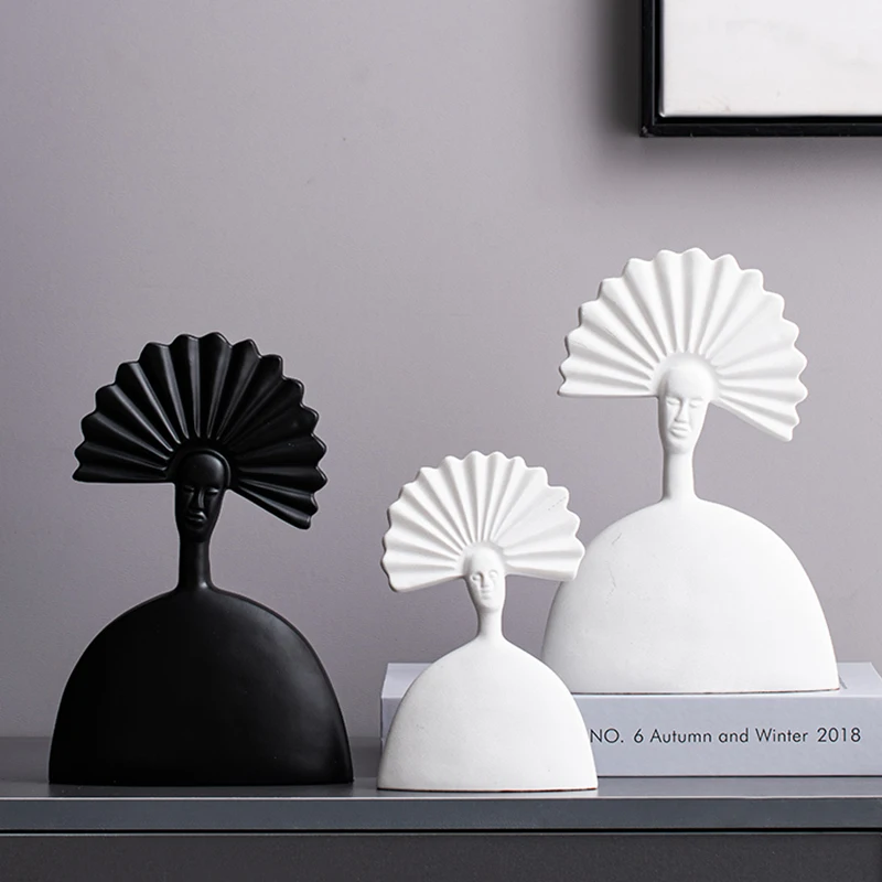 

Abstract Sculpture Face Model Home Decor Desk Accessories Nordic Creative Living Room Decoration One Piece Resin Statue Gifts