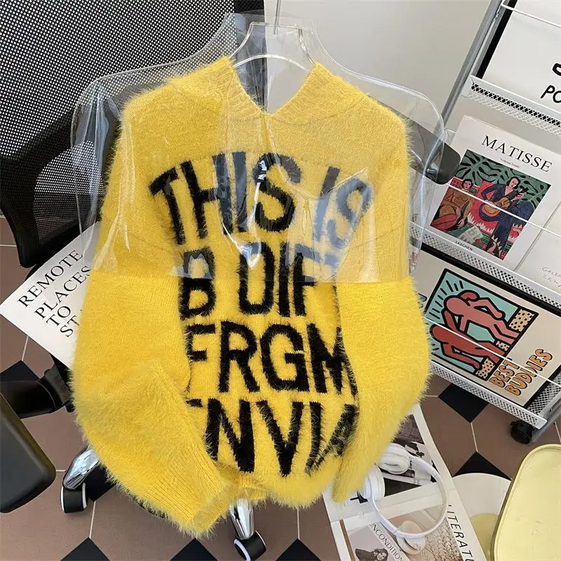 Американский модный бренд вязаная футболка с капюшоном мужская и женская