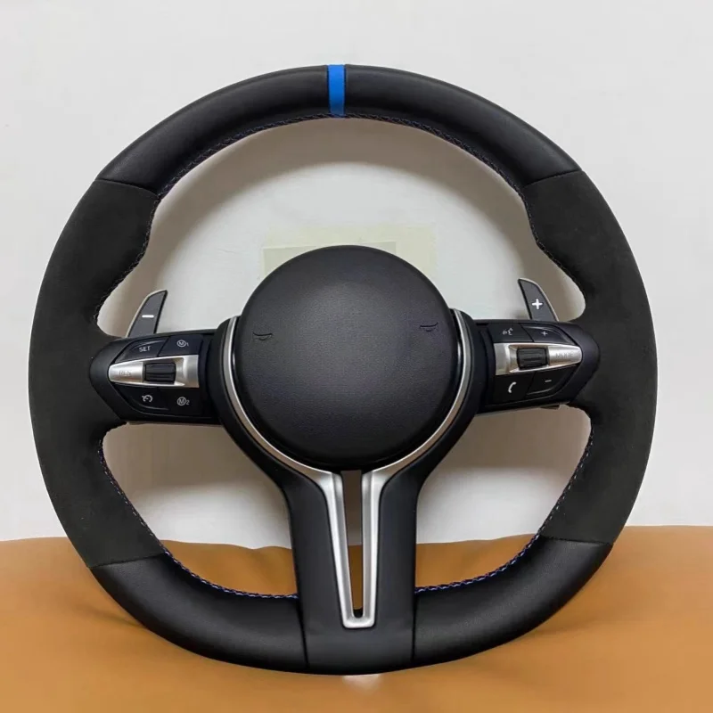 Индивидуальный руль из натуральной кожи и замши для BMW M3 M5 M6 F01 F02 F06 F07 F10 F11 F12 F13 F30 F32