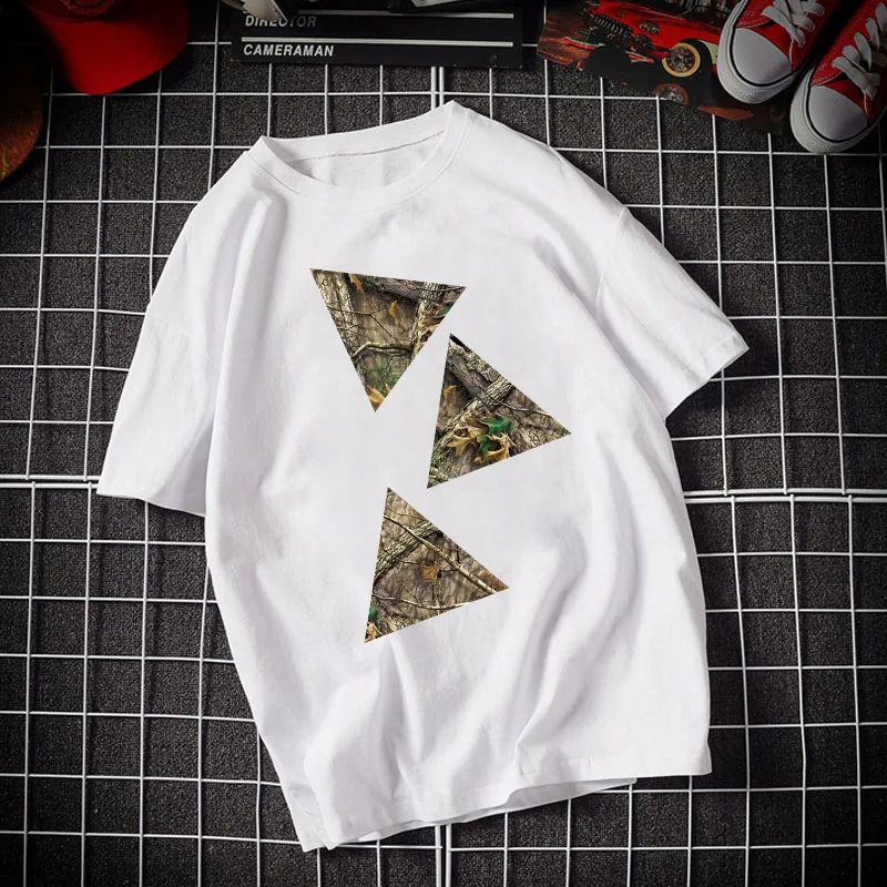 

Женская футболка с коротким рукавом и геометрическим принтом, с круглым вырезом