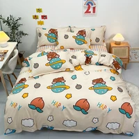 evich cartoon apricot double sided bedding set planet pattern childrens room season multi size quilt cover homeware pillowcase
