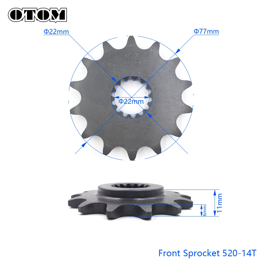 

Передняя Звездочка для мотоцикла OTOM 13/14T, цепное колесо 520 530 для двигателя ZONGSHEN NC450, аксессуары для питбайка, внедорожника, мотоцикла