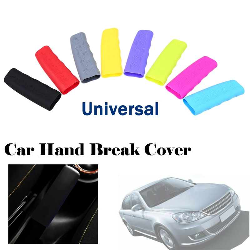 

Car Handbrake Handle Cover Multicolor Silicone Anti Slip Protective Sleeve Univeral Fit Handle Cap Auto Accessories