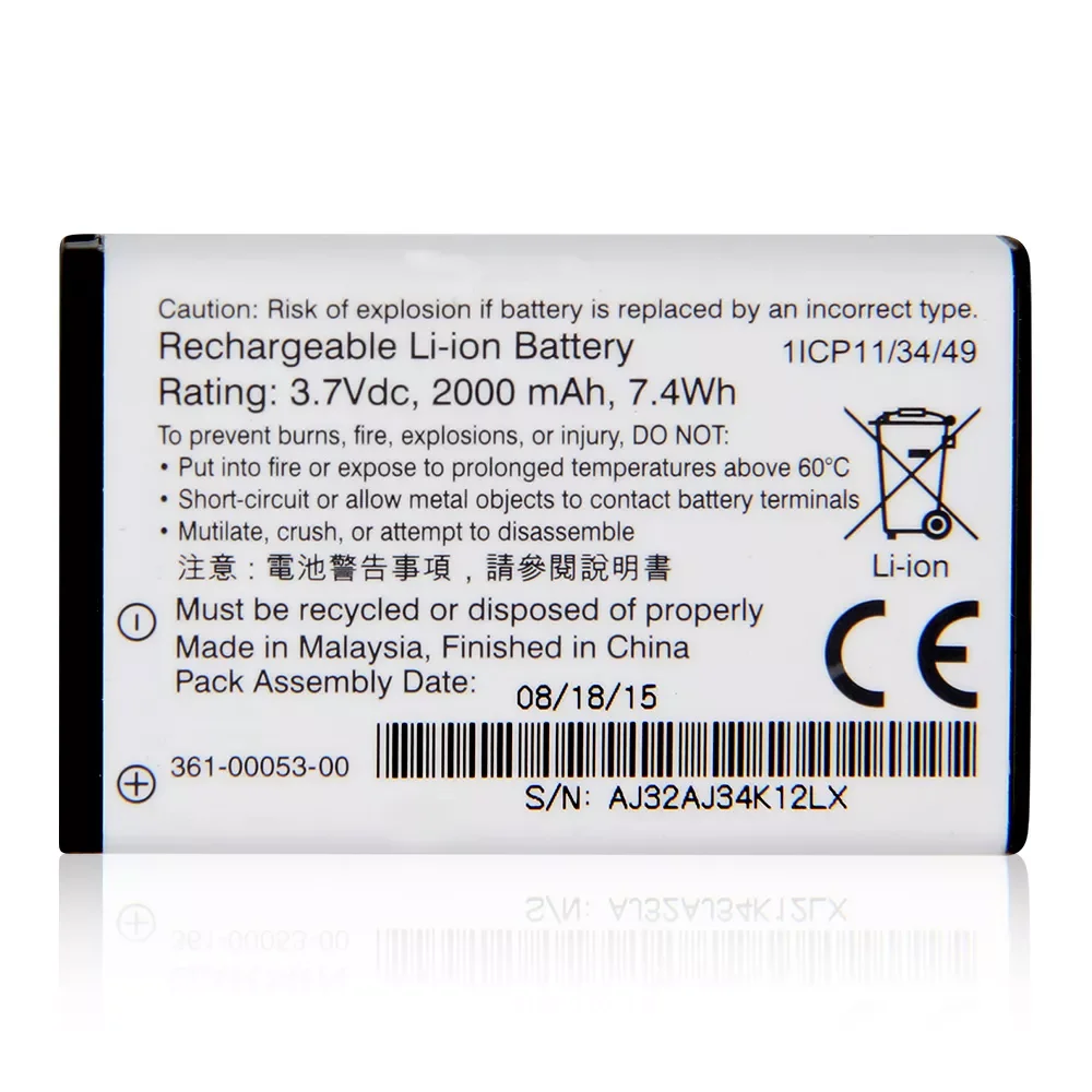 

Original Replacement Battery For Garmin Montana 650 650T 600 VIRB GPS 361-00053-00 361-00053-04 Genuine Battery 2000mAh