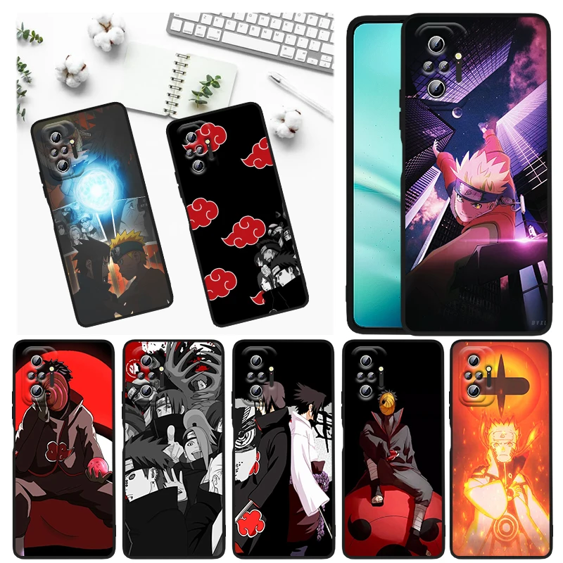 

Hot Kakashi Naruto Art For Xiaomi Redmi Note 11E 11S 11 11T 10 10S 9 9T 9S 8 8T Pro 5G 7 5 Black Soft Phone Case Funda