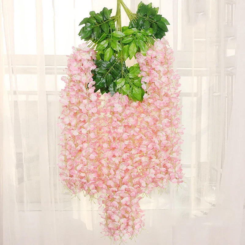 

Искусственные цветы глицинии, шелковые, 12 шт.