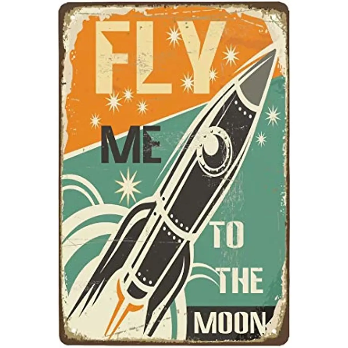 

Винтажный жестяной знак «Fly Me to The Moon», металлический знак, мужская пещера, значок для мужчин, домашний декор для дверей, художественный магазин, ранчо, бар
