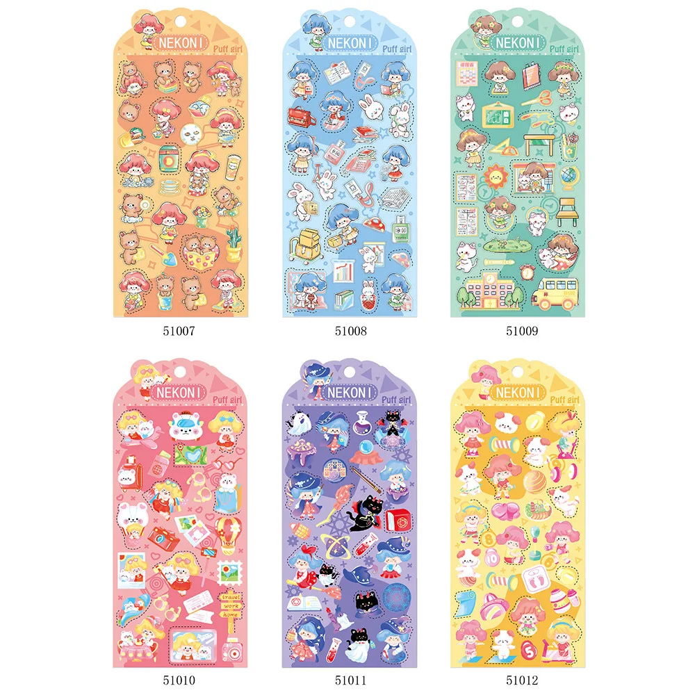 

Sticker Sheet - Puff Girl / Bullet Journal Stickers, Planner Stickers, Scrapbook Stickers, Puff Girl Sticker