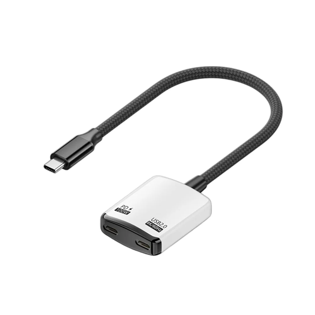 Фото Переходник для AR-очков 2-в-1: USB-C на HDMI, поддержка 8K@60Hz, быстрая зарядка 100 Вт, док-станция-адаптер, аксессуары для AR-очков №3