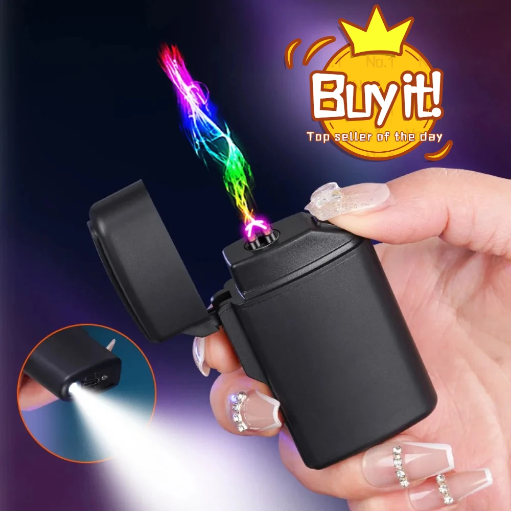 Пластиковая плазменная импульсная зажигалка ветрозащитная двойная дуга