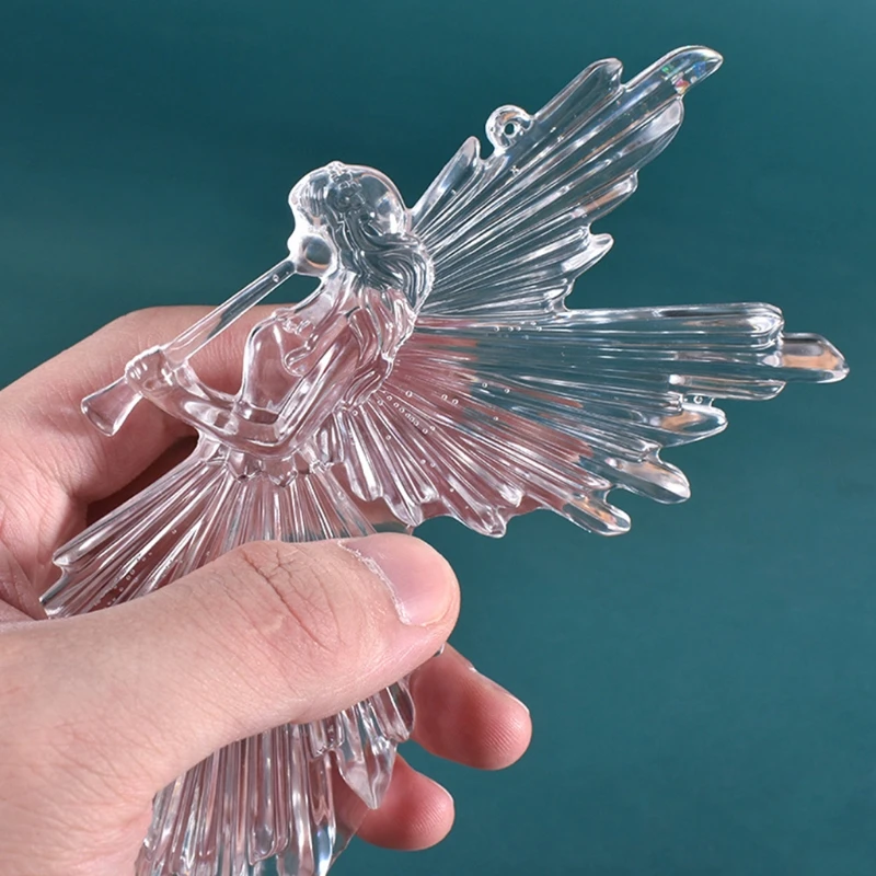 Зеркальная блестящая силиконовая форма для девочки с канавкой и ангелом