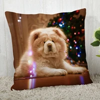 chow chow pillow cover customize pillowcase modern home decorative pillow case for living room 45x45cm