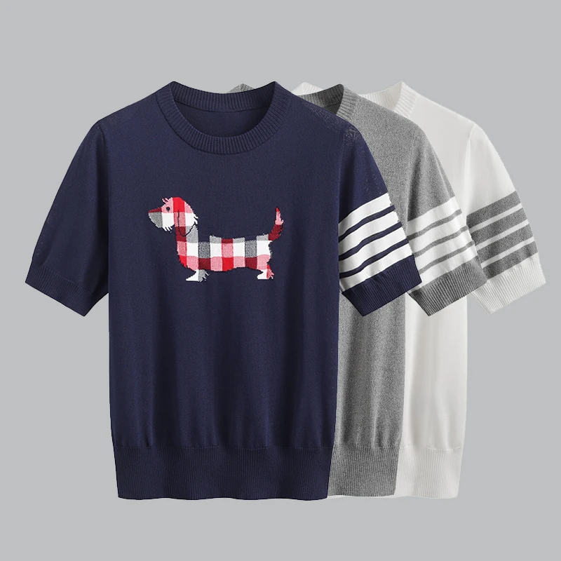 

Y2k одежда, Корея, мода 2023, топы, футболки, летняя графическая Женская одежда, кавайная одежда для женщин, вязаный Харадзюку с коротким рукавом