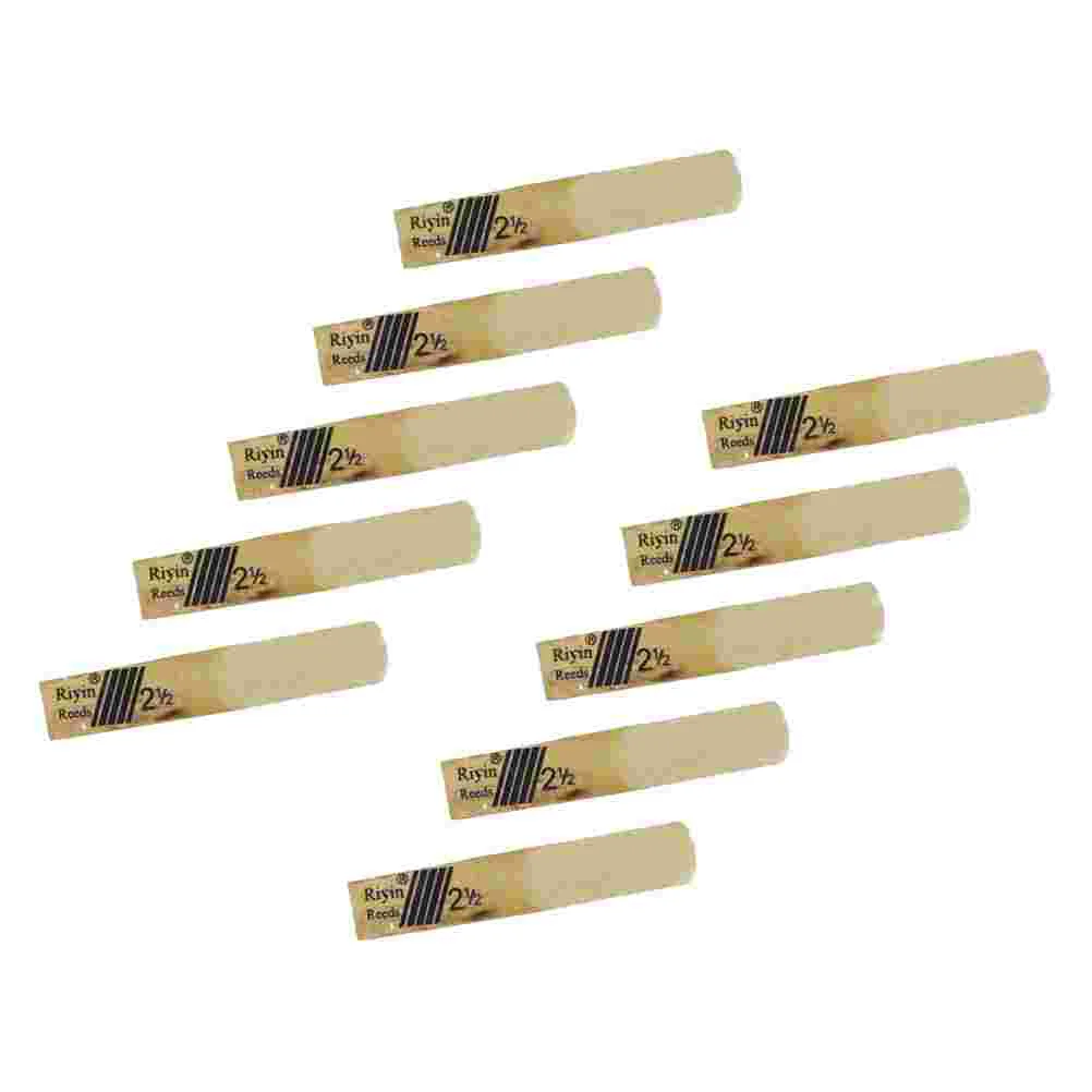 

10pcs Saxophone Reeds Strength 25 Tenor Saxophone Reeds Woodwind Instrument Replacement Parts Accessories Alto