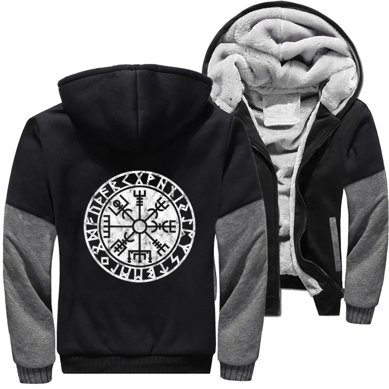 

Vikings Ragnar Lothbrok Viking Odin Athelstan Valhalla Winter Thicken Jacket Zip Up Men Fleece Hoodie Jackets Sweatshirts Coats
