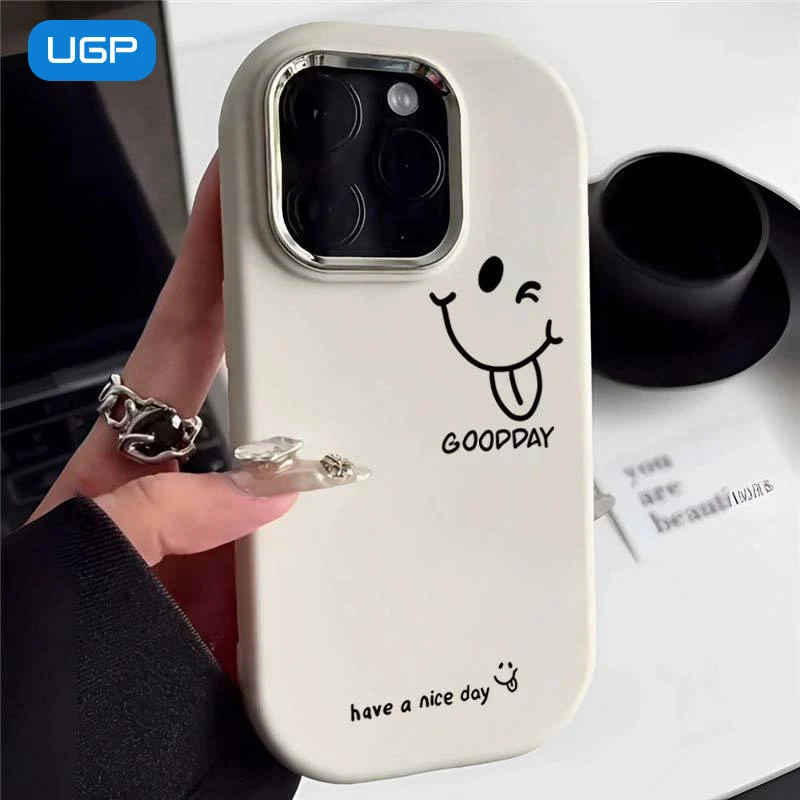 

Case for IPHONE11 IPHONE12 IPHONE13PRO 14PRO 15 15PRO 15PROMAX New metal frame naughty expression anti-drop mobile phone case