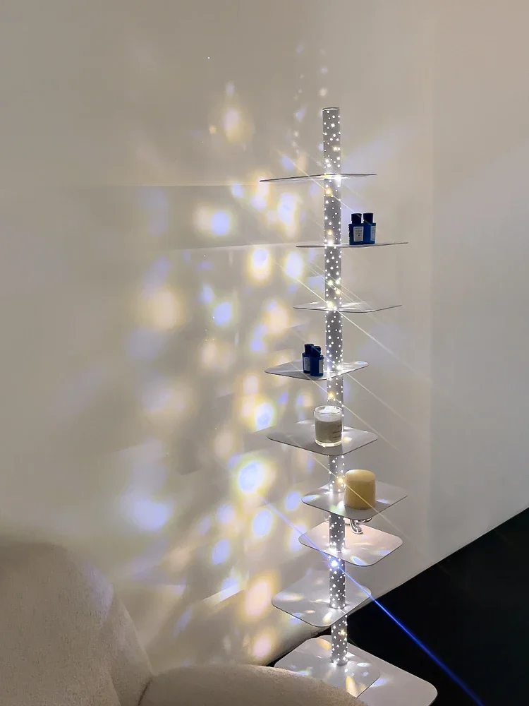 Атмосферная Напольная Лампа стеллаж для хранения встроенная Современная