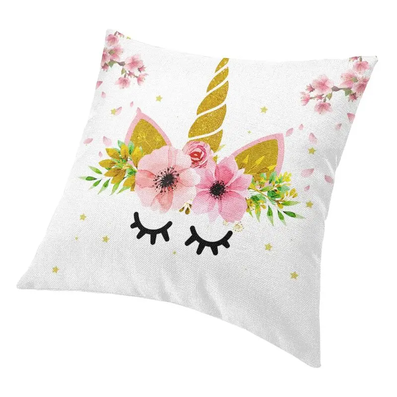 Бархатный Чехол с рисунком в виде единорога 50x50 см |