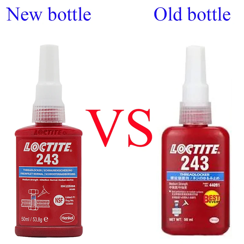 50ml 250ml Loctite 243 242 222 241 Screw Adhesive 261 262 270 271 272 277 290 Thread Locking Glue 601 603 609 620 638 648 680