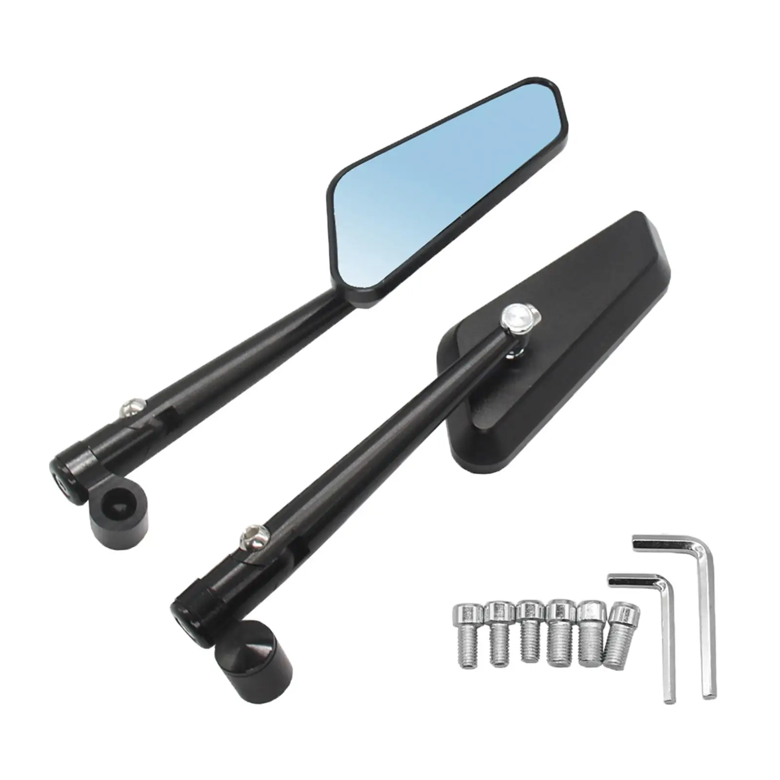 

Motorcycle CNC Aluminum Rearview Mirrors Universal Anti Glare Glass Durable